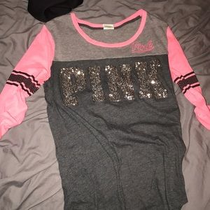Pink baseball Tee